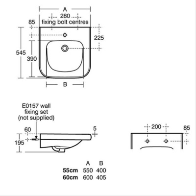 Armitage Shanks Contour 21 600mm Accessible Basin